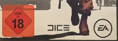 Battlefield: Bad Company 2, the USK square on its front