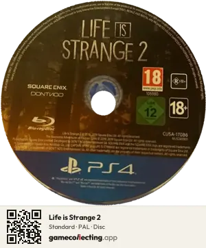 Life is Strange 2 PlayStation 4, PAL disc