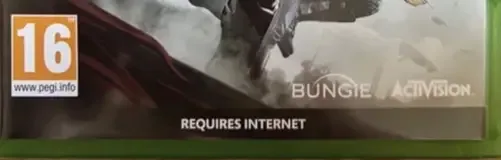 Destiny 2, the PEGI square on its front