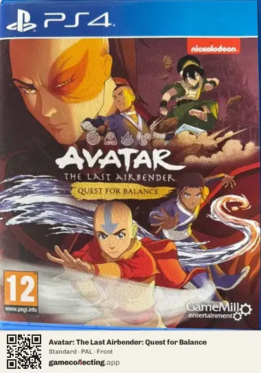 Avatar: The Last Airbender: Quest for Balance PlayStation 4, PAL box front