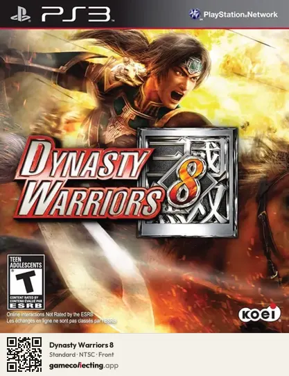 Dynasty Warriors 8 PlayStation 3, NTSC box front