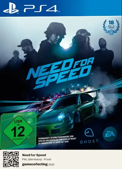 Need for Speed PlayStation 4, Germany box front