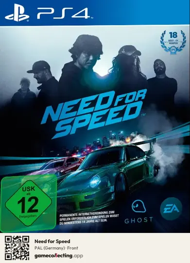 Need for Speed PlayStation 4, Germany box front