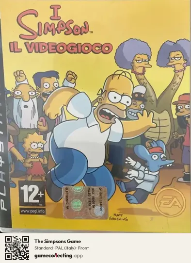 The Simpsons Game PlayStation 3, Italy box front