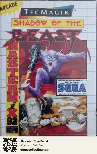 Shadow of the Beast Sega Master System, PAL box front