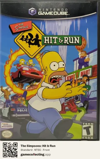 The Simpsons: Hit & Run Nintendo GameCube, NTSC box front