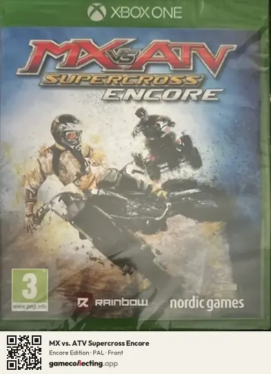 MX vs. ATV Supercross Encore Xbox One, PAL box front