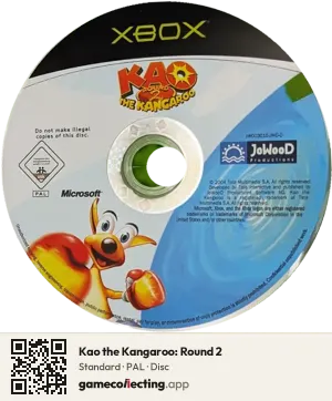 Kao the Kangaroo: Round 2 Xbox, PAL disc