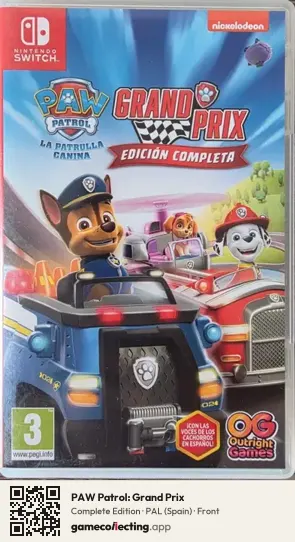 PAW Patrol: Grand Prix Nintendo Switch, Spain box front