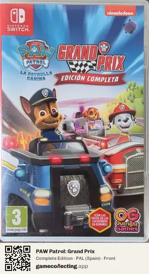 PAW Patrol: Grand Prix Nintendo Switch, Spain box front