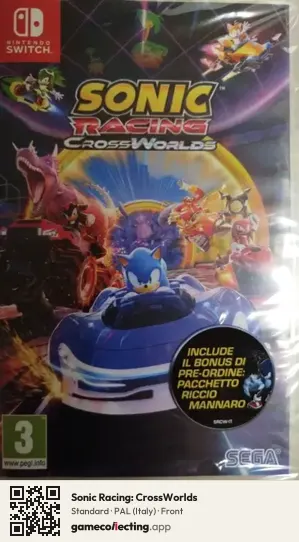 Sonic Racing: CrossWorlds Nintendo Switch, Italy box front