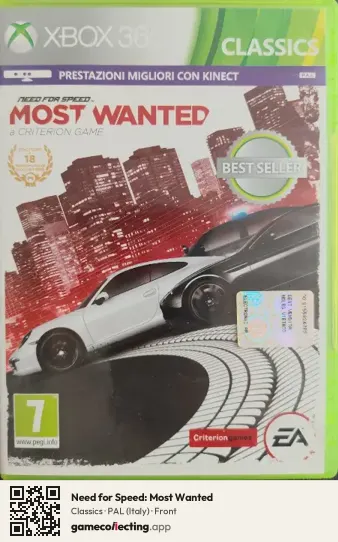 Need for Speed: Most Wanted Xbox 360, Italy box front