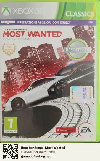 Need for Speed: Most Wanted Xbox 360, Italy box front