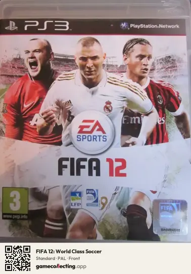 FIFA 12: World Class Soccer PlayStation 3, PAL box front