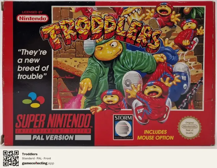 Troddlers Super Nintendo Entertainment System, PAL box front