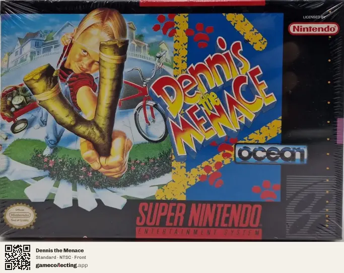 Dennis the Menace Super Nintendo Entertainment System, NTSC box front