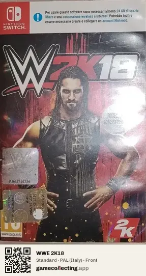 WWE 2K18 Nintendo Switch, Italy box front