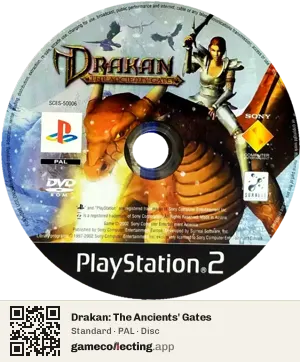 Drakan: The Ancients' Gates PlayStation 2, PAL disc