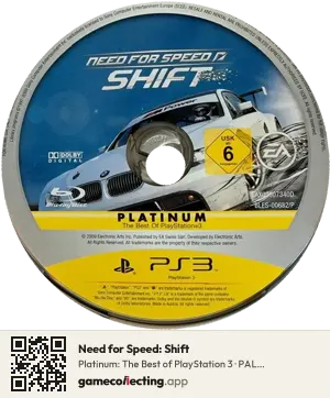 Need for Speed: Shift PlayStation 3, PAL disc