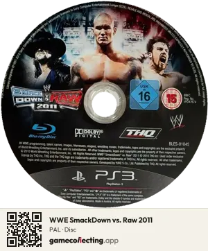 WWE SmackDown vs. Raw 2011 PlayStation 3, PAL disc