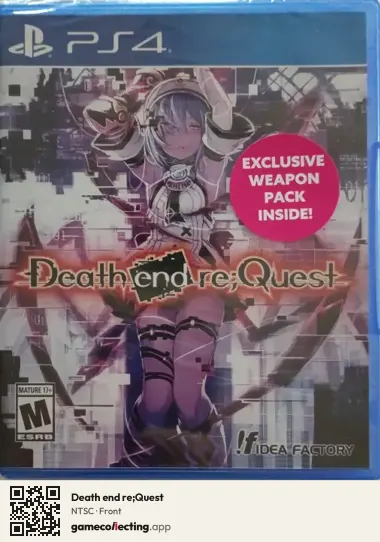Death end re;Quest PlayStation 4, NTSC box front