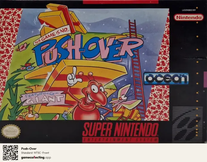 Push-Over Super Nintendo Entertainment System, NTSC box front