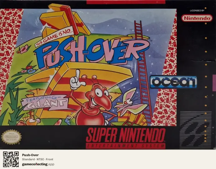 Push-Over Super Nintendo Entertainment System, NTSC box front