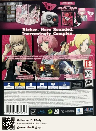 Catherine: Full Body PlayStation 4, PAL box back