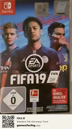 FIFA 19 Nintendo Switch, Germany box front