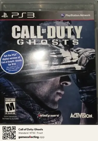Call of Duty: Ghosts PlayStation 3, NTSC box front
