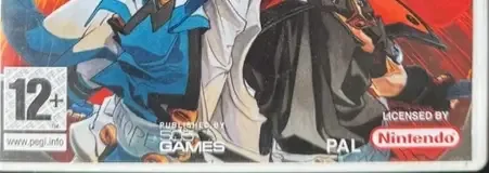 Guilty Gear XX Accent Core, the PEGI square on its front