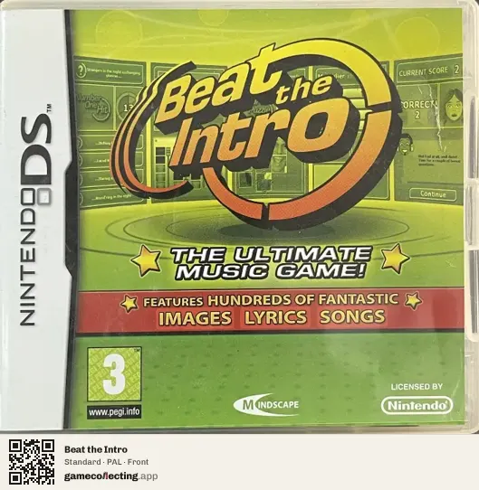 Beat the Intro Nintendo DS, PAL box front