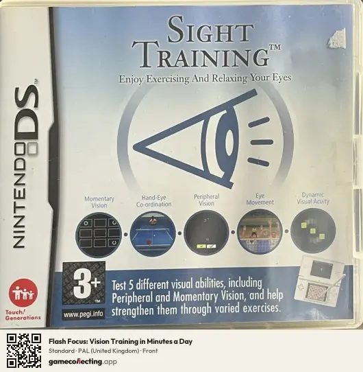 Flash Focus: Vision Training in Minutes a Day Nintendo DS, United Kingdom box front