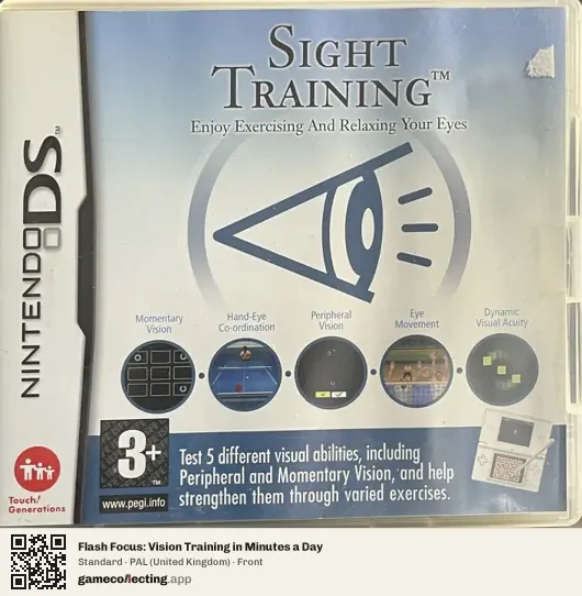 Flash Focus: Vision Training in Minutes a Day Nintendo DS, United Kingdom box front