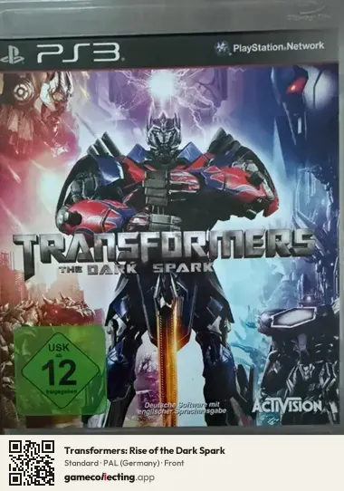 Transformers: Rise of the Dark Spark PlayStation 3, Germany box front