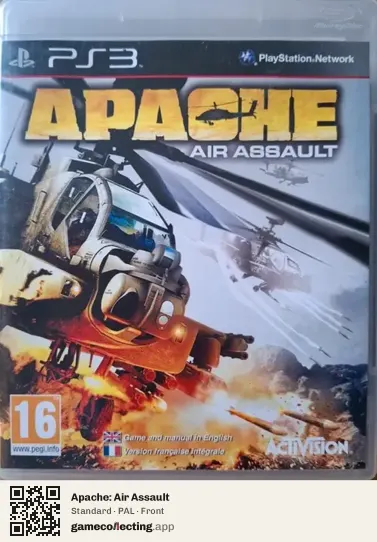 Apache: Air Assault PlayStation 3, PAL box front