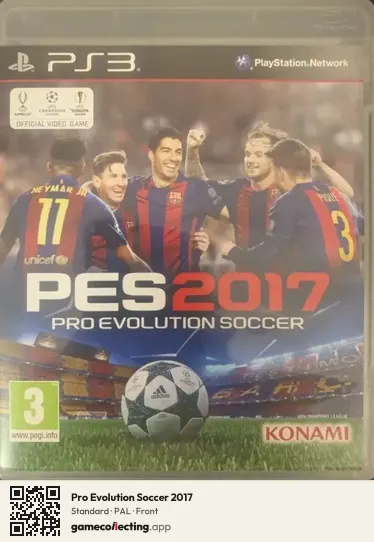 Pro Evolution Soccer 2017 PlayStation 3, PAL box front