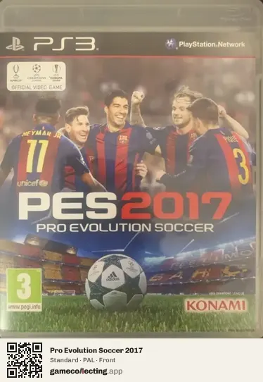 Pro Evolution Soccer 2017 PlayStation 3, PAL box front