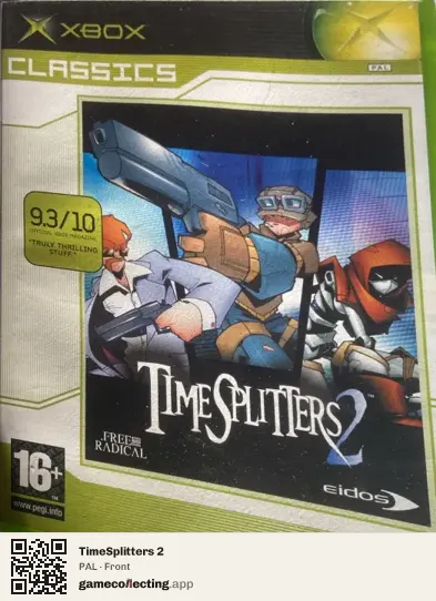 TimeSplitters 2 Xbox, PAL box front