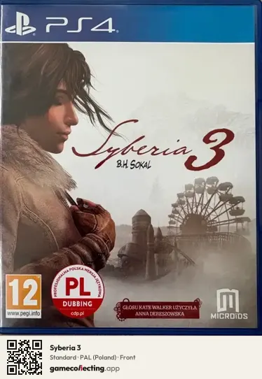 Syberia 3 PlayStation 4, Poland box front