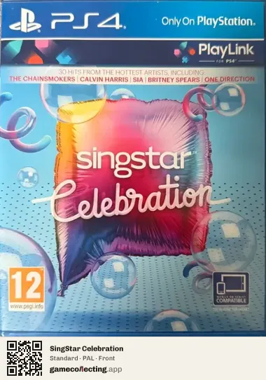 SingStar Celebration PlayStation 4, PAL box front