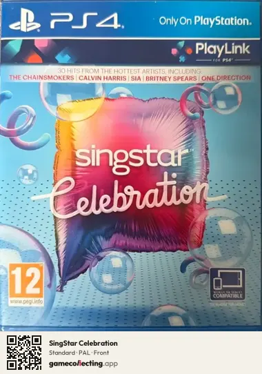 SingStar Celebration PlayStation 4, PAL box front