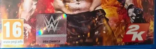 WWE 2K17, the PEGI square on its front