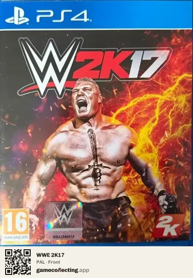 WWE 2K17 PlayStation 4, PAL box front