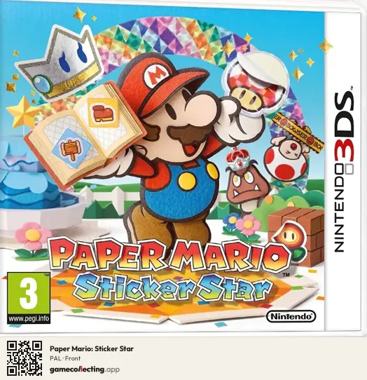 Paper Mario: Sticker Star Nintendo 3DS, PAL box front