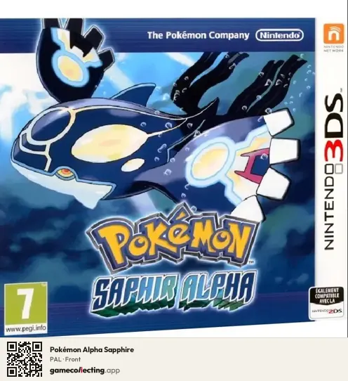 Pokémon Alpha Sapphire Nintendo 3DS, PAL box front