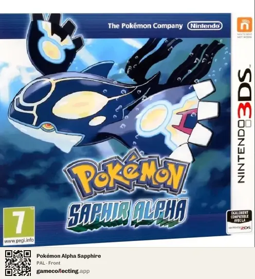 Pokémon Alpha Sapphire Nintendo 3DS, PAL box front