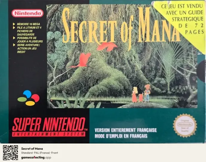 Secret of Mana Super Nintendo Entertainment System, France box front