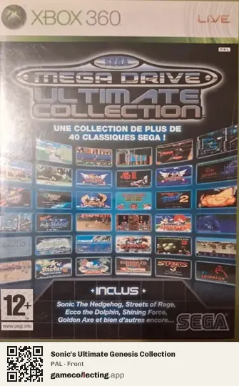 Sonic's Ultimate Genesis Collection Xbox 360, PAL box front