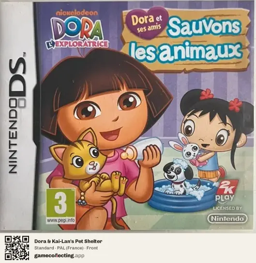 Dora & Kai-Lan's Pet Shelter Nintendo DS, France box front